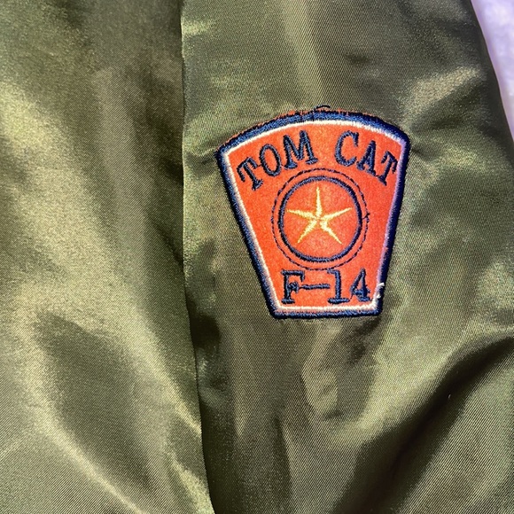 KIDS PLAY Top Gun 745 Bomber Jacket Green & Red patches and multiple pockets 12M - Picture 9 of 13